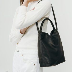 Baggu Black Leather Soft Purse NWT